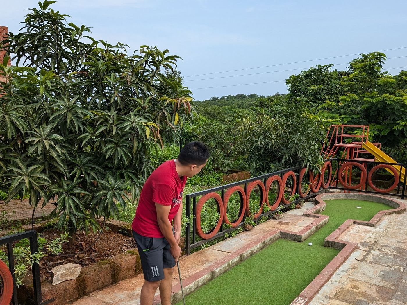 Mini golf green at Resort Dapoli
