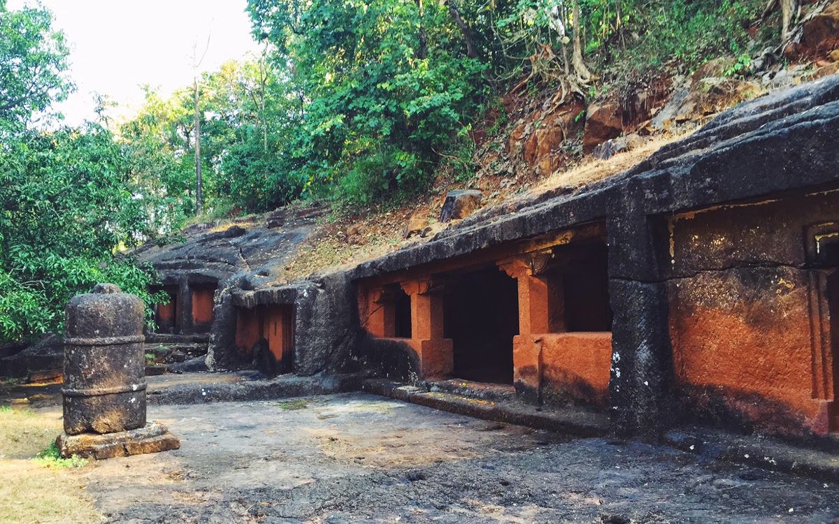 The rock cut caves at Panhalekaji near Dapoli